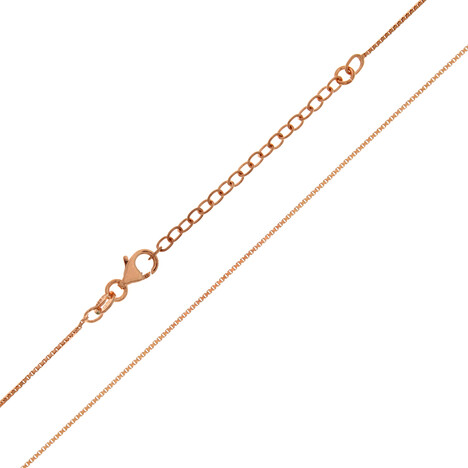 Silber-Veneziakette - 1,37 g - 38-43 cm - rosévergoldet