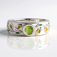 Anello in argento con Peridoto