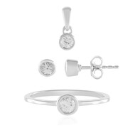 Zilveren ring met zirkonen (de Melo)