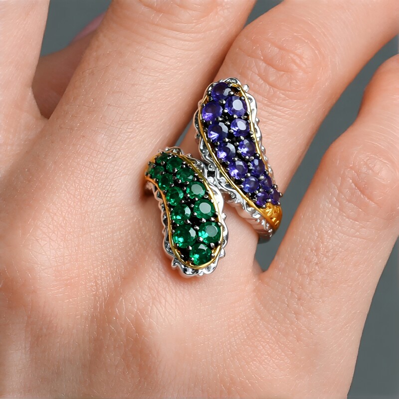 Anello in argento con Smeraldo Zambia (Gems en Vogue)