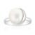 Anello in argento con Perla d'Acqua Dolce Bianca (Michelle Albala)