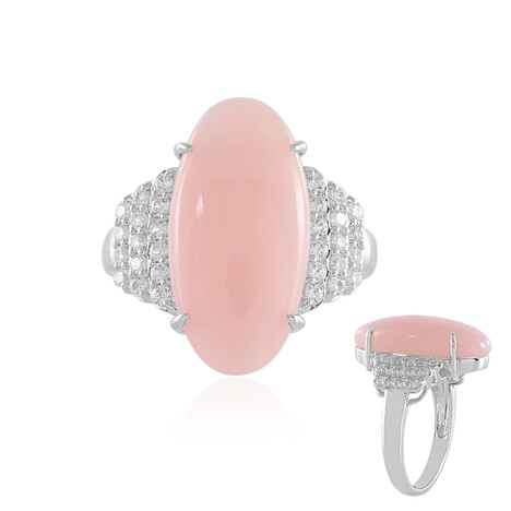 Anillo en plata con Ópalo rosa