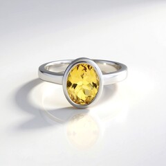 Anello in argento con Berillo Giallo