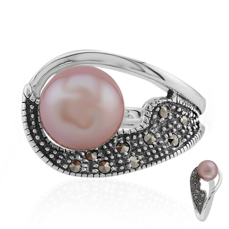 Anello in argento con Perla Ming (Annette classic)