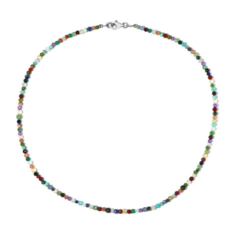 Edelstein-Silberhalskette