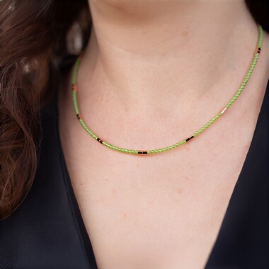 Peridot Silver Necklace