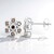 Orecchini in placcati in platino con Diamante Fancy
