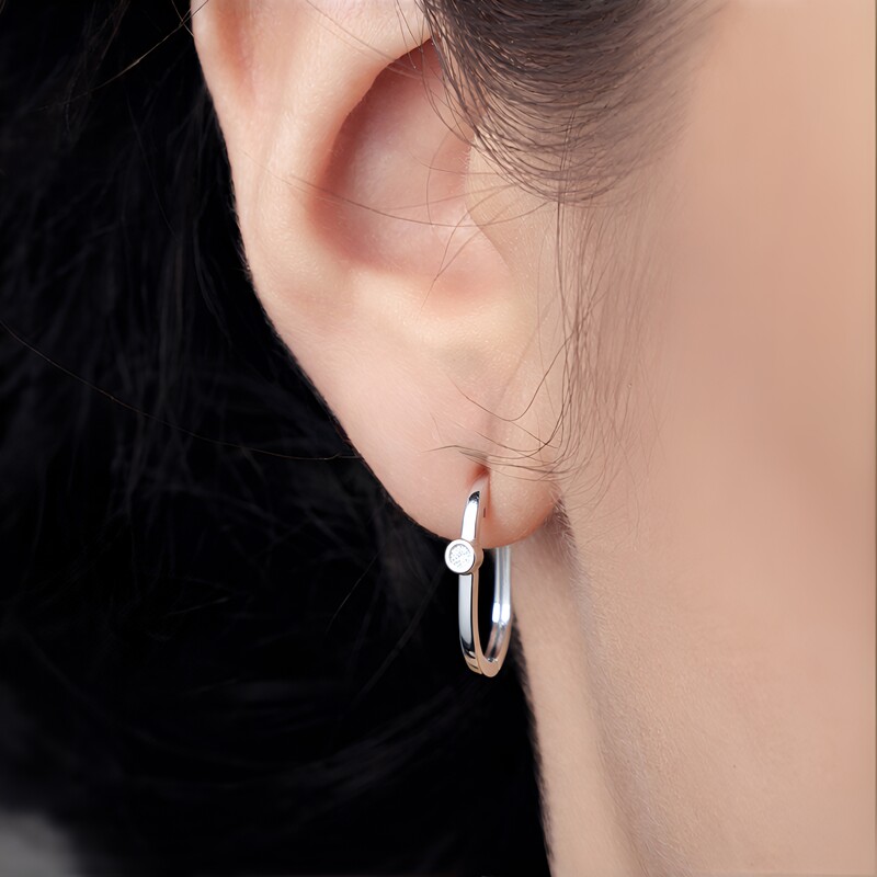 Pendientes en plata con Zircón