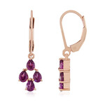 Orecchini in argento con Granato Magenta
