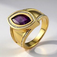 Anello in argento con Ametista Uruguay (de Melo Essence)