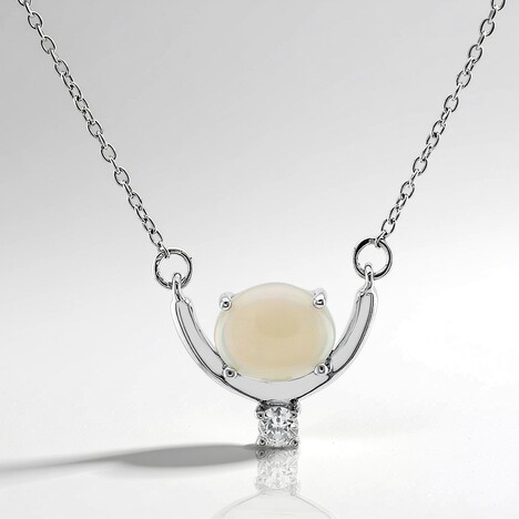 Collana in argento con Opale Bianco