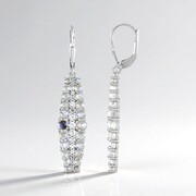 Pendientes en plata con Piedra de luna azul (KM by Juwelo)