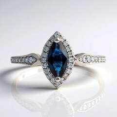 Anello in oro con Zaffiro Ceylon Blu (CIRARI)