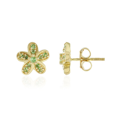 Tsavorit-Silberohrringe