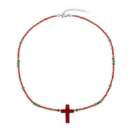 Edelstein-Silberhalskette (MONOSONO COLLECTION)