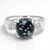 Anello in argento con Ossidiana Fiocco di Neve