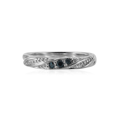 Anello in argento con Diamante Blu Cielo I1