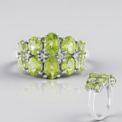 Anello in argento con Peridoto