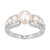 White Freshwater Pearl Silver Ring