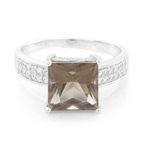 Rauchquarz-Silberring