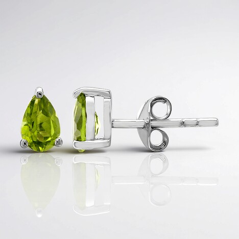 Boucles d'oreilles en argent et Péridot de Birmanie