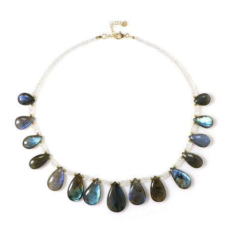 Labradorite Silver Necklace (Adela Silber)
