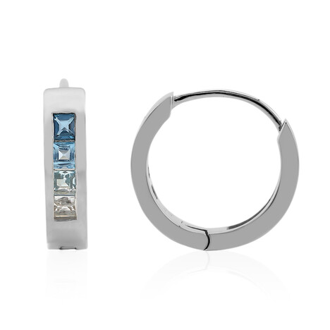 Orecchini in argento con Topazio Blu Londra