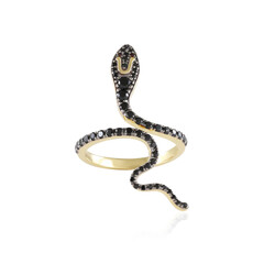 Schwarzer Spinell-Silberring