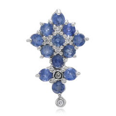 Pendentif en argent et Saphir de Kanchanaburi