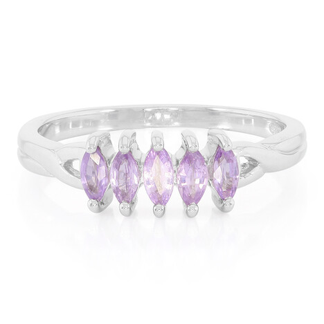 Anello in argento con Zaffiro Ceylon Porpora (non riscaldato)