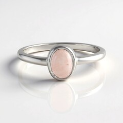 Anello in argento con Quarzo Rosa (MONOSONO COLLECTION)