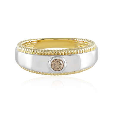 Anello in argento con Diamante Champagne I2
