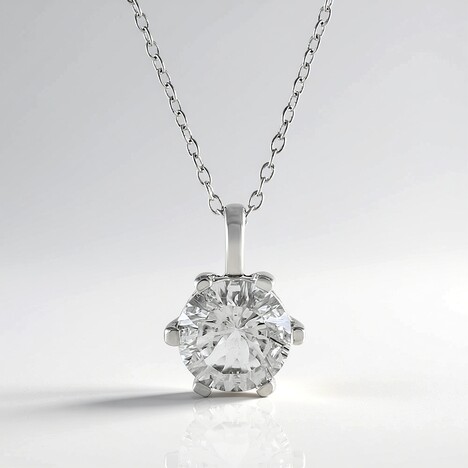 Collana in argento con Quarzo Bianco