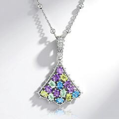 Collana in argento con Ametista Rose de France