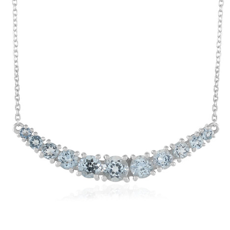 Brasilianischer Aquamarin-Silbercollier