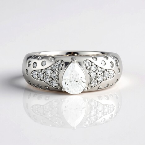 Anello in argento con Zircone (Adela Silber)