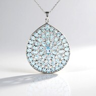 Collana in argento con Topazio Blu Cielo