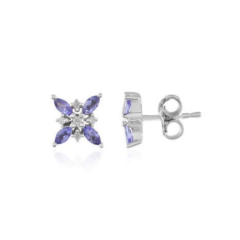 Tanzanite Silver Earrings
