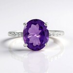 Bague en argent et Améthyste