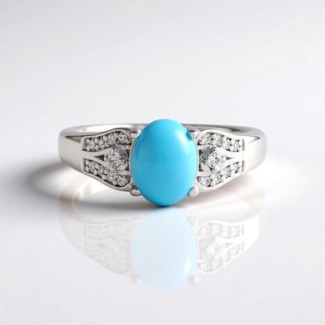 Anello in argento con Turchese Sleeping Beauty (Faszination Türkis)