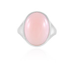 Pinkfarbener Opal-Silberring
