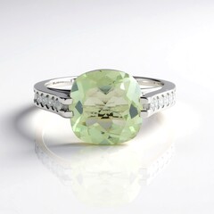 Anello in argento con Ametista Verde (de Melo)