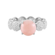 Pinkfarbener Opal-Silberring (de Melo Essence)