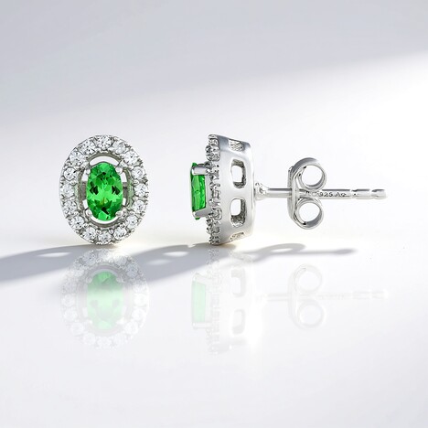 Orecchini in argento con Lemshuku Tsavorite