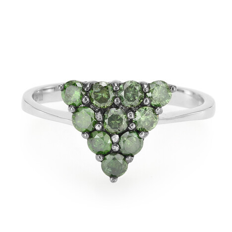 Zilveren ring met Fancy diamanten