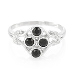 Zilveren ring met blauwe saffieren