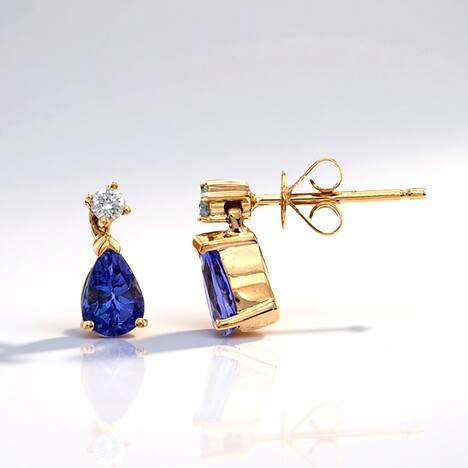 Orecchini in oro con Tanzanite AAA