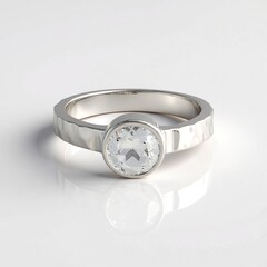 Anello in argento con Topazio Bianco