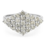 Anillo en plata con Diamante chocolate