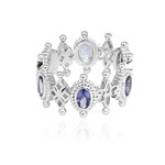 Zilveren ring met tanzanieten (Dallas Prince Designs)